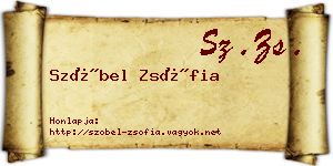 Szóbel Zsófia névjegykártya